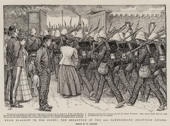 From Glasgow to the Front, the Departure of the 2nd Cameronians, Scottish Rifles